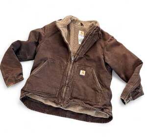 Vintage Carhartt Canyon Coat Sherpa Lined Duck Chore Work Jacket